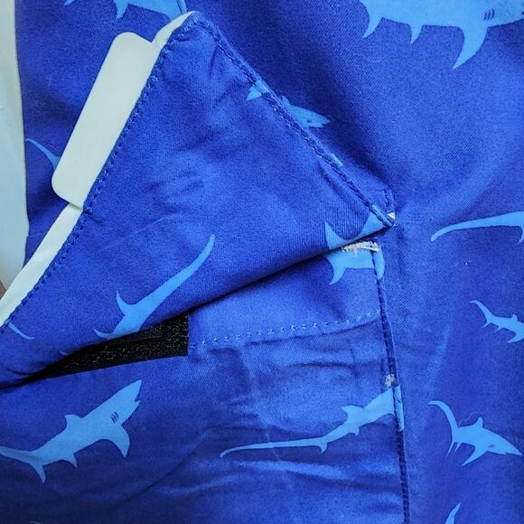 OHO Gear Fishing Boardshorts Mens 36 Blue Shark Outdoor Performance Pockets New - Picture 14 of 14